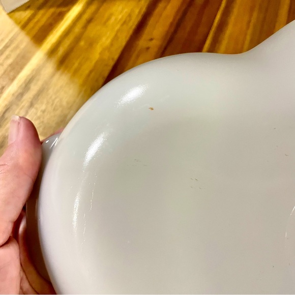 Anchor Hocking VTG Fire King Milk Glass Divided Serving Dish 50’s Gold Trim - Picture 7 of 8